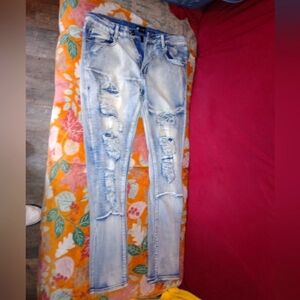 Men's Ripped Blue Jeans